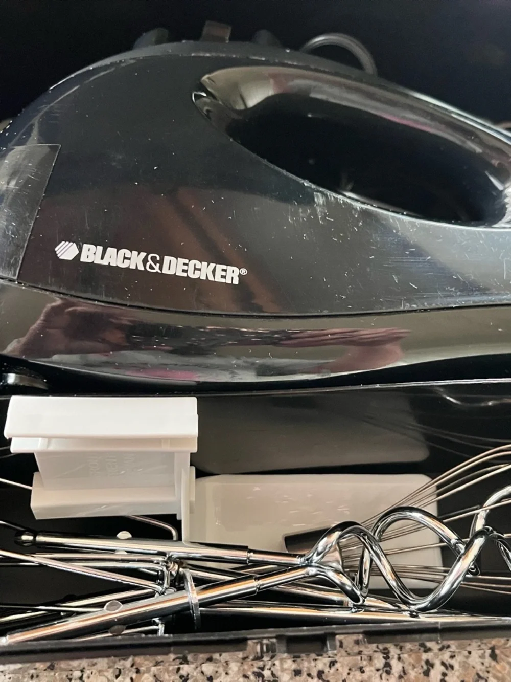 Black & Decker Black Hand 250 Watt Mixer with Storage Case and Attachments